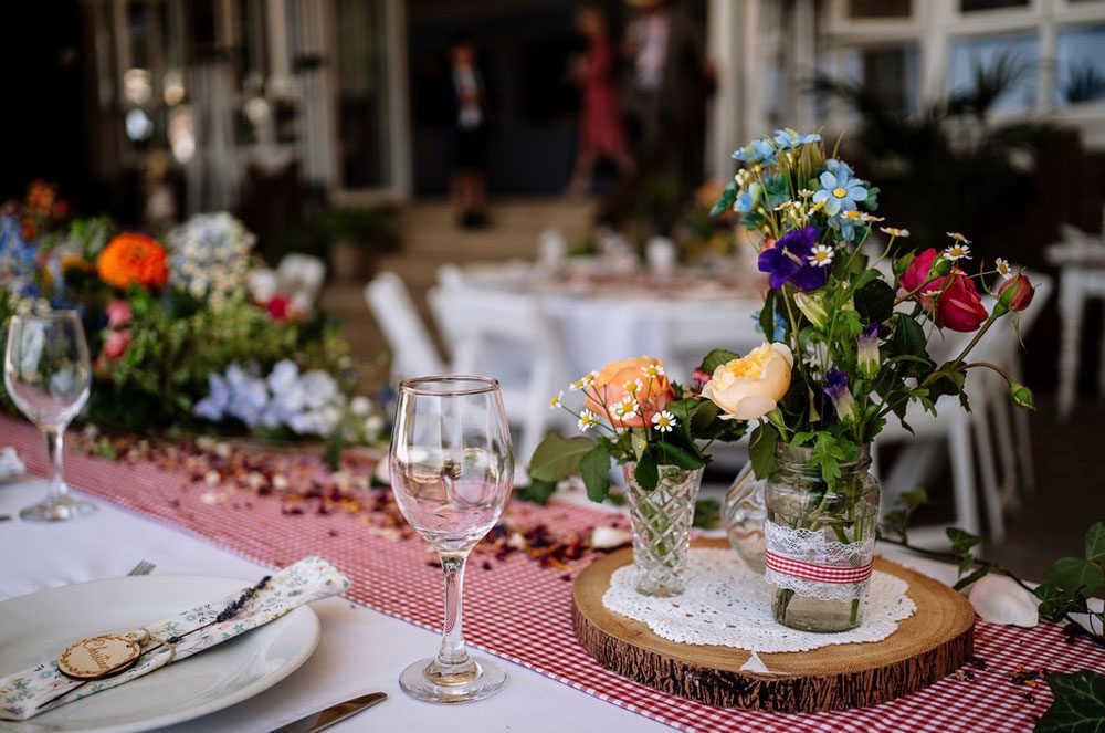 Wedding flowers by Cottage Flowers for Kat & Mat