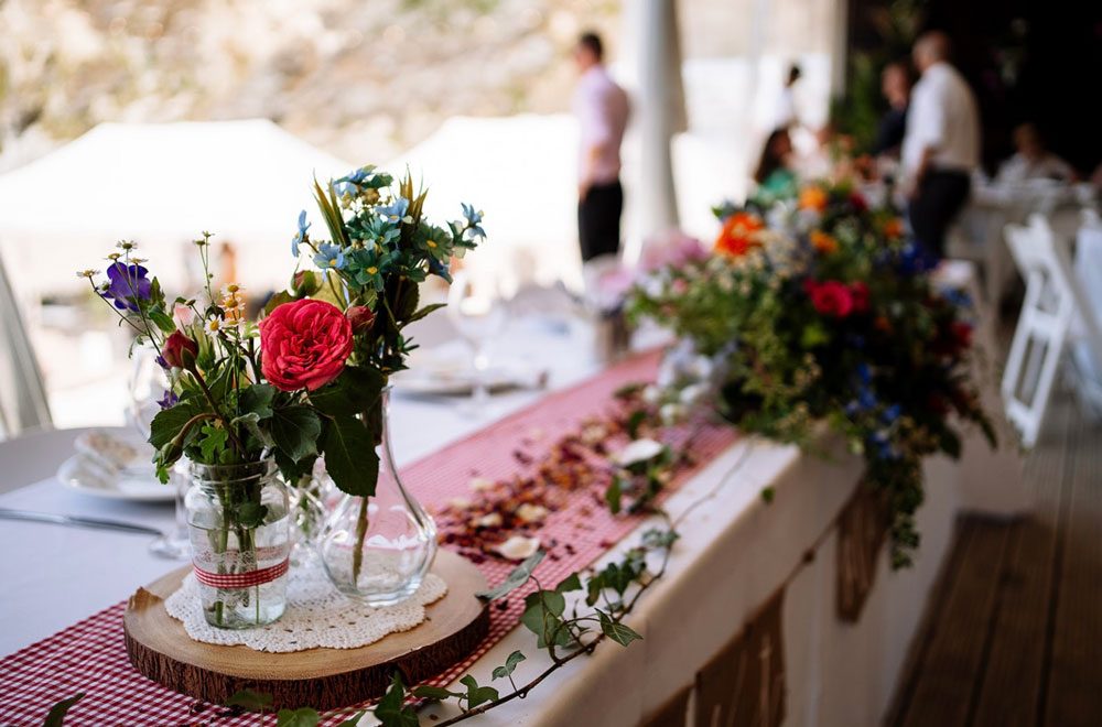 Wedding flowers by Cottage Flowers for Kat & Mat