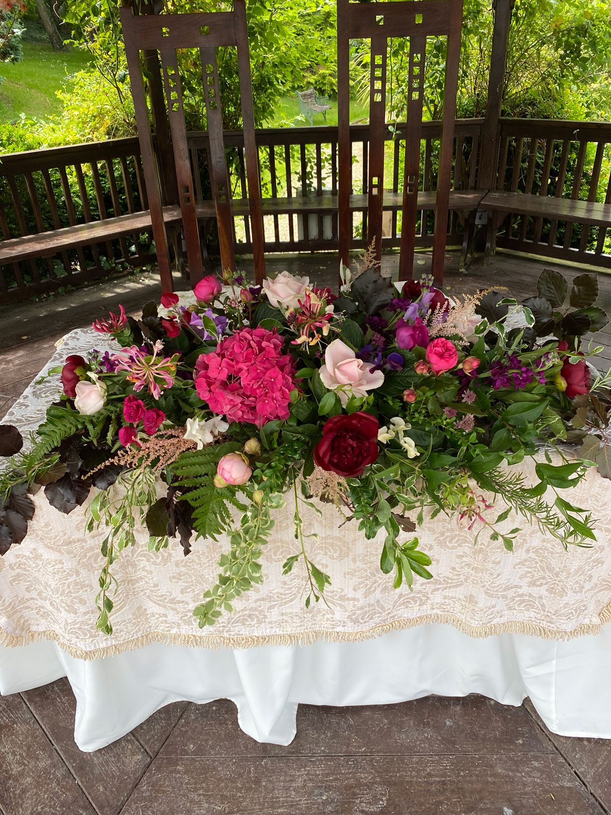Wedding flowers by Cottage Flowers for Nikki & Stephen